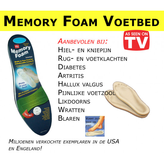 Geheugenschuim voetbed Geheugenschuim voetbed